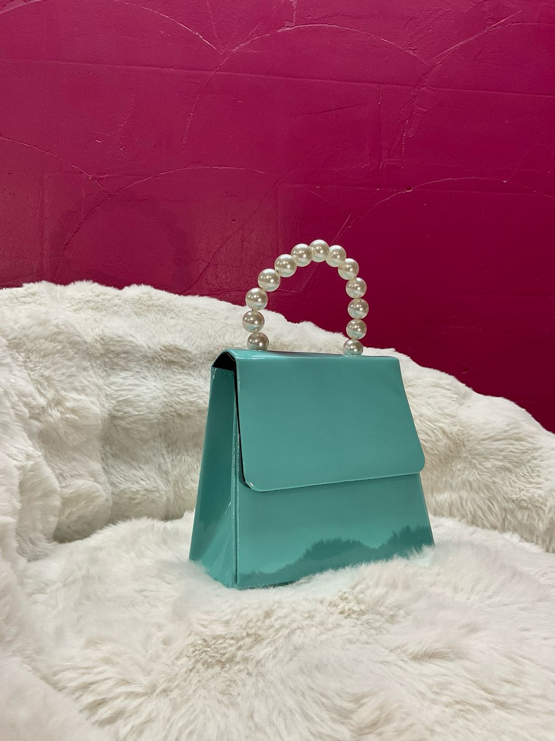 Teal Pearl Handbag