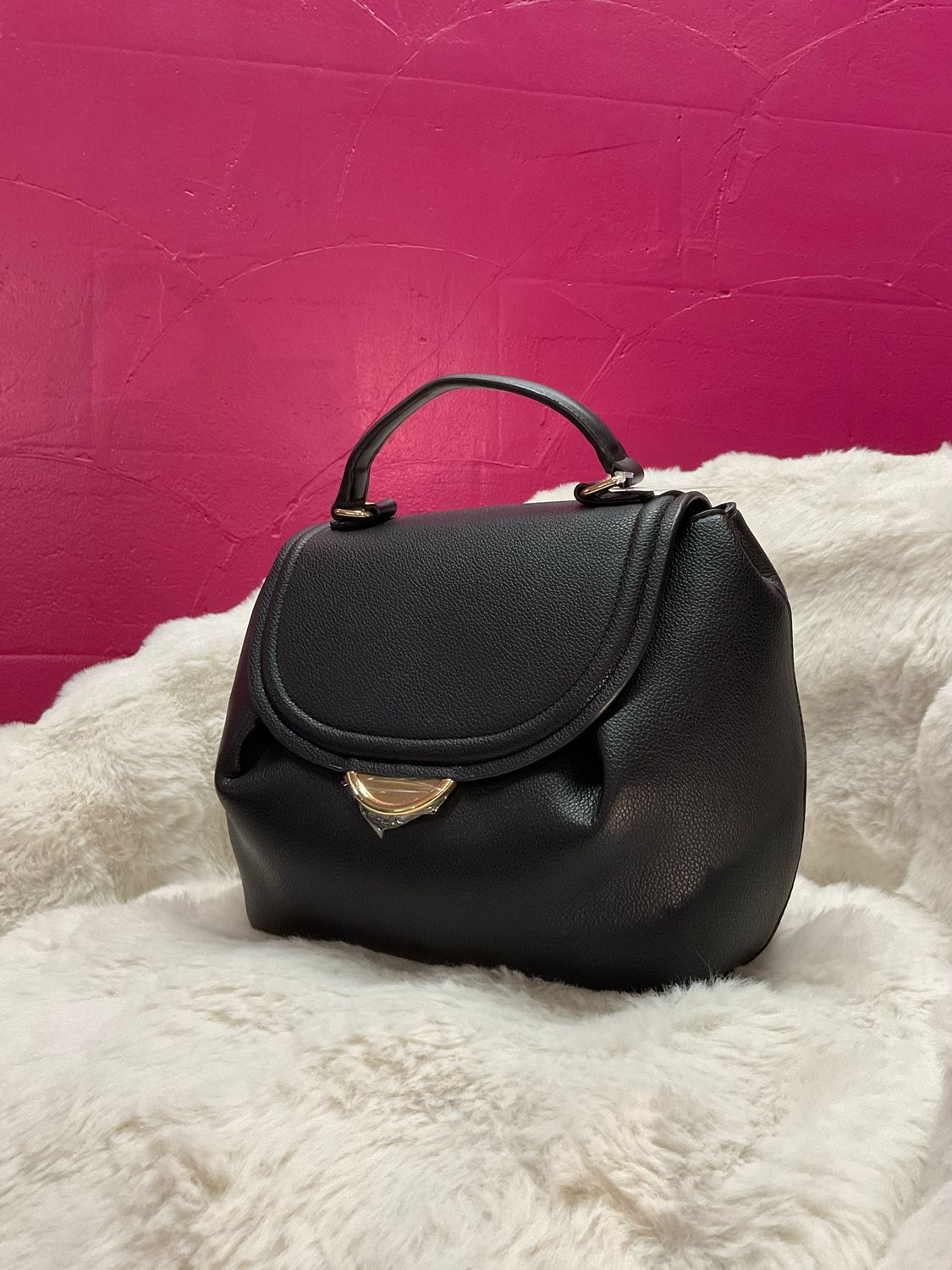 Glam to Go Black Handbag/Mini Backpack