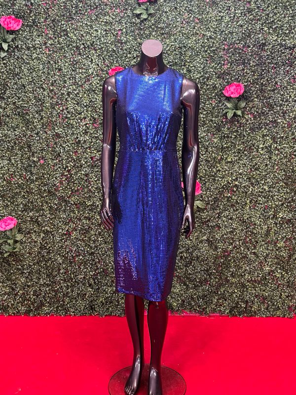 Blue Tile Shimmer Short Gown