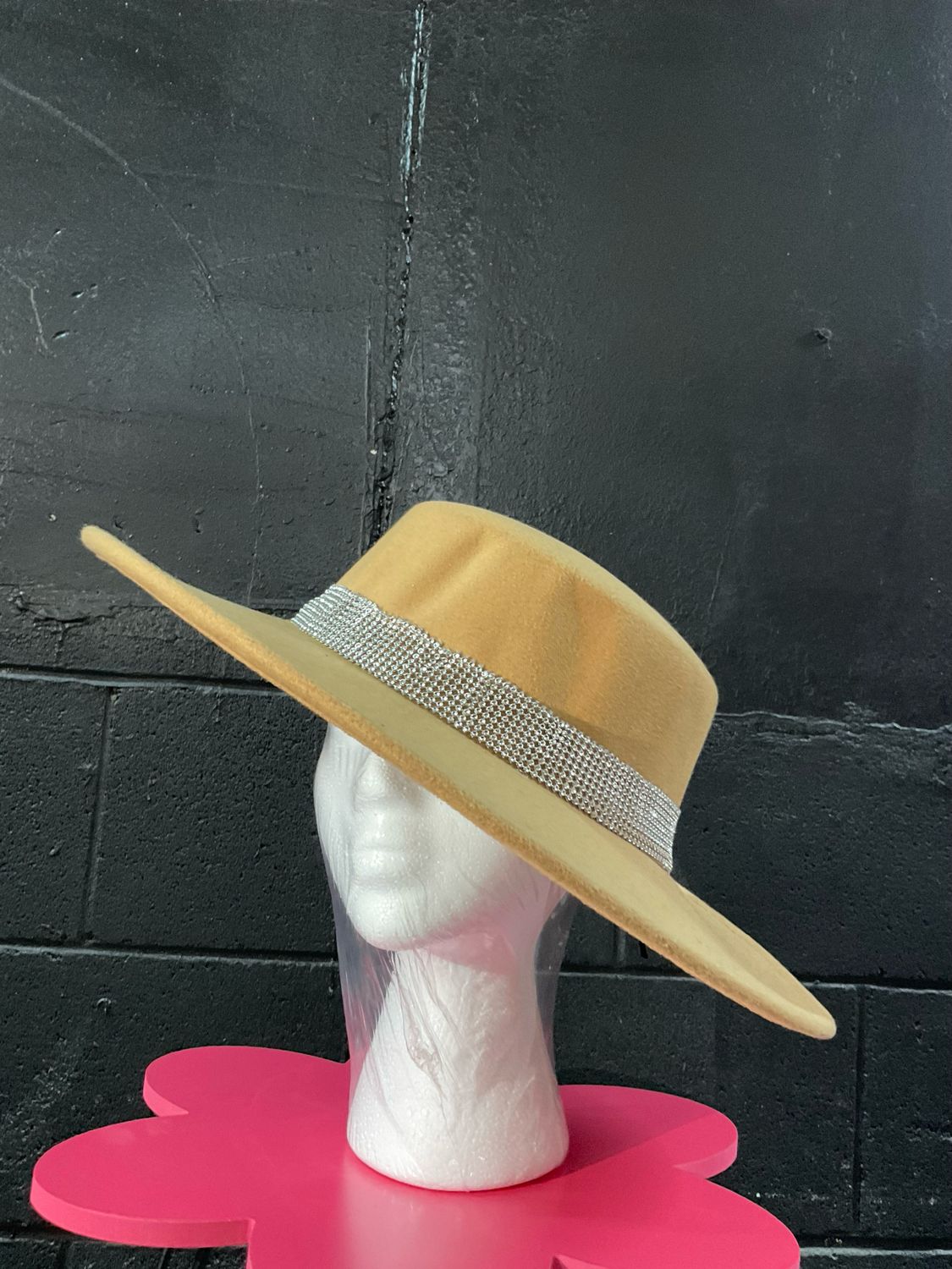 Tan Hat w/ Silver Shimmer