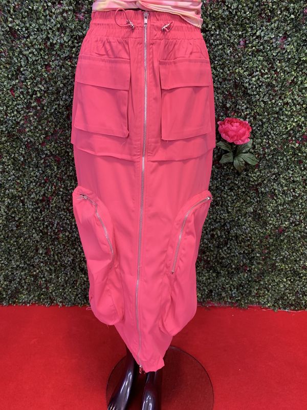 Pink Cargo Skirt