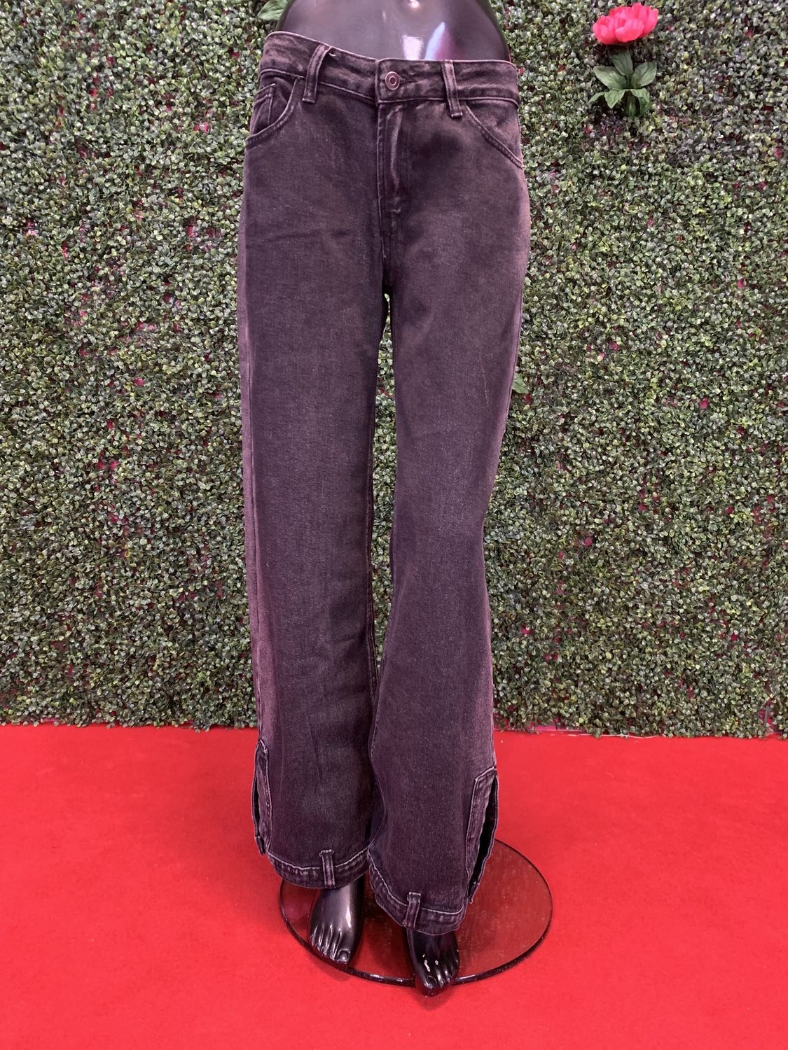 Black Acid Wash Jeans