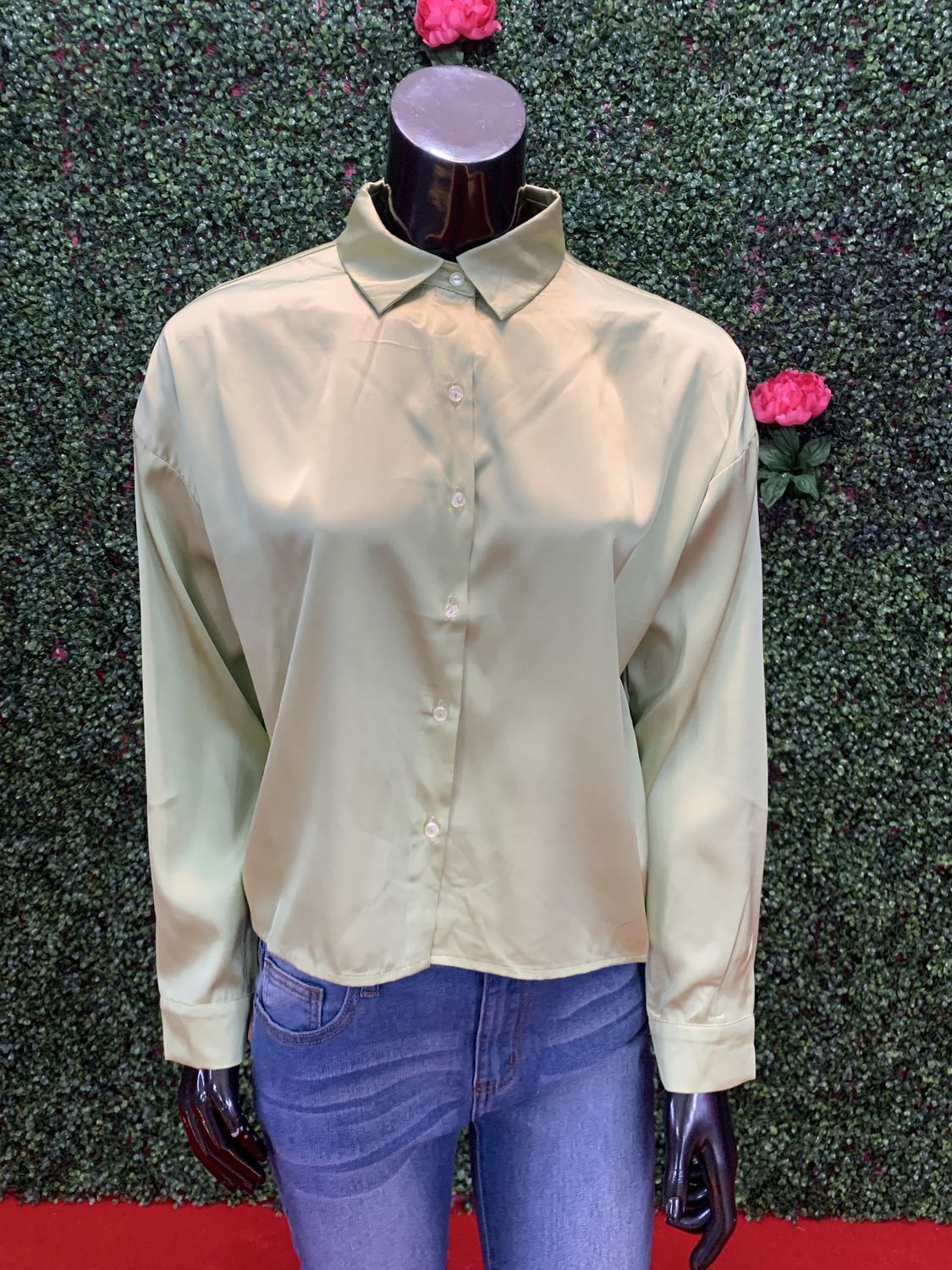 Silky Green Long Sleeve