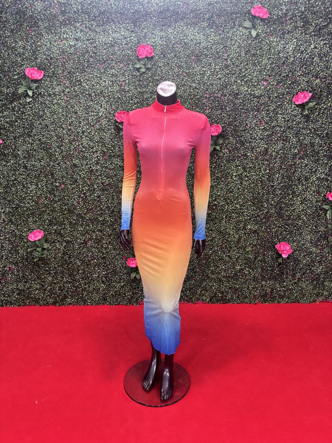 Rainbow Long Sleeve Dress