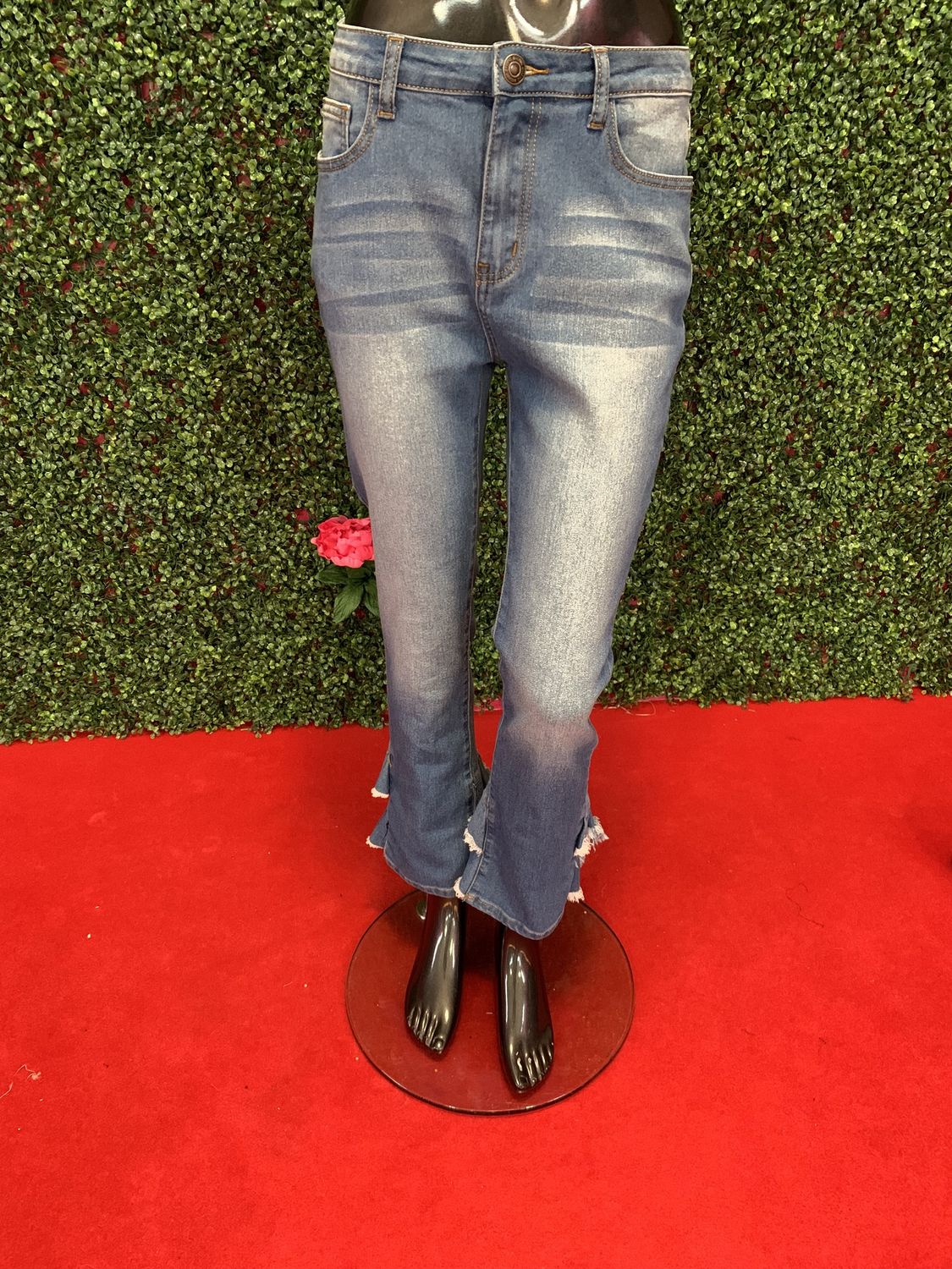 Flare Ruffled Denim Jeans