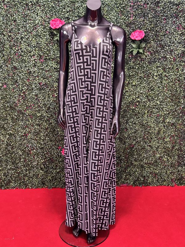 Black and White Houndstooth One - Piece