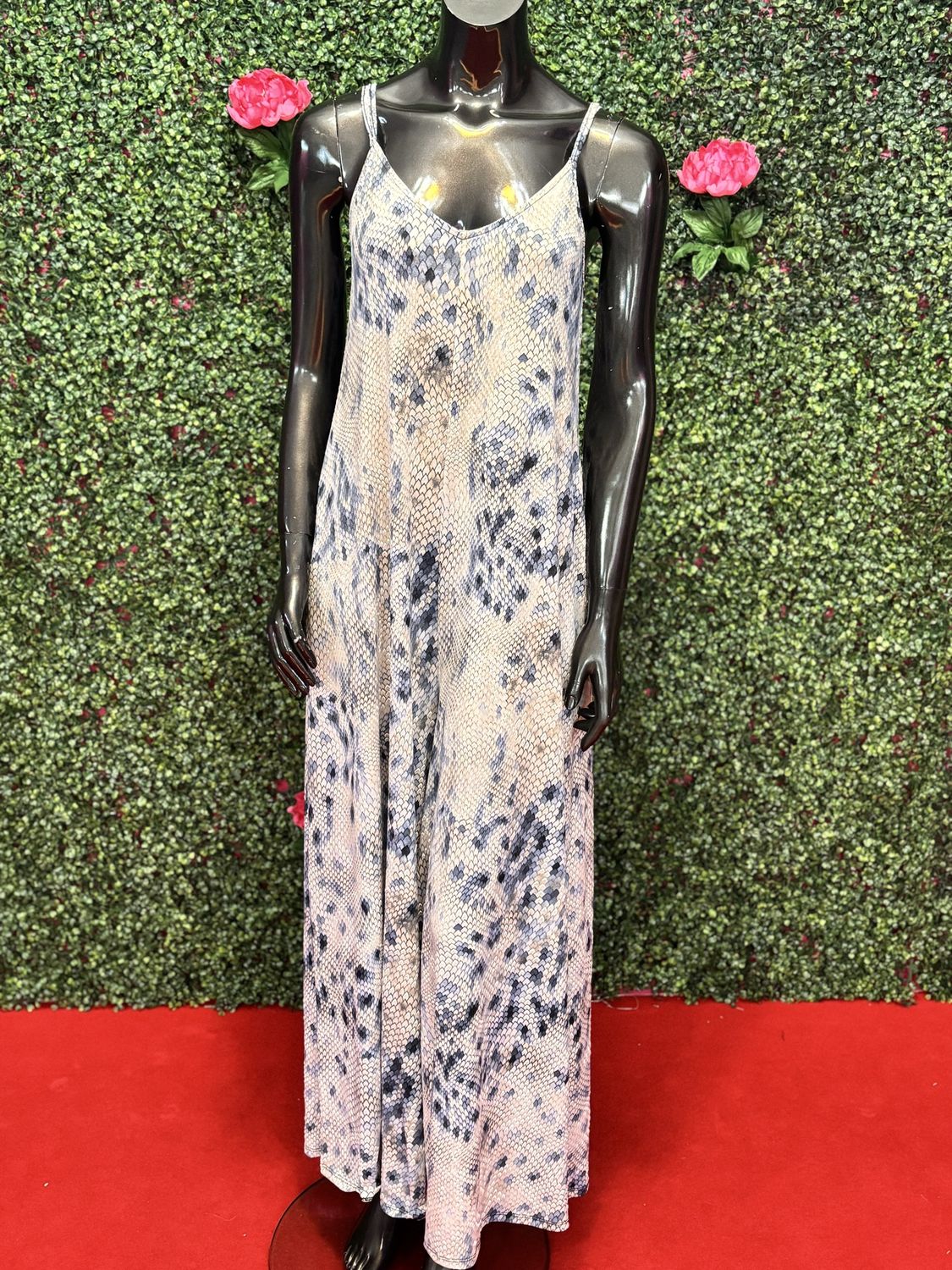 Blue and Grey Snakeskin One - Piece