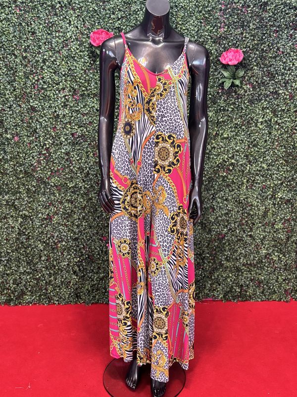 Pink Animal Print One - Piece