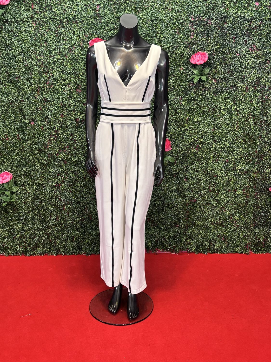 White and Black Striped Jumper