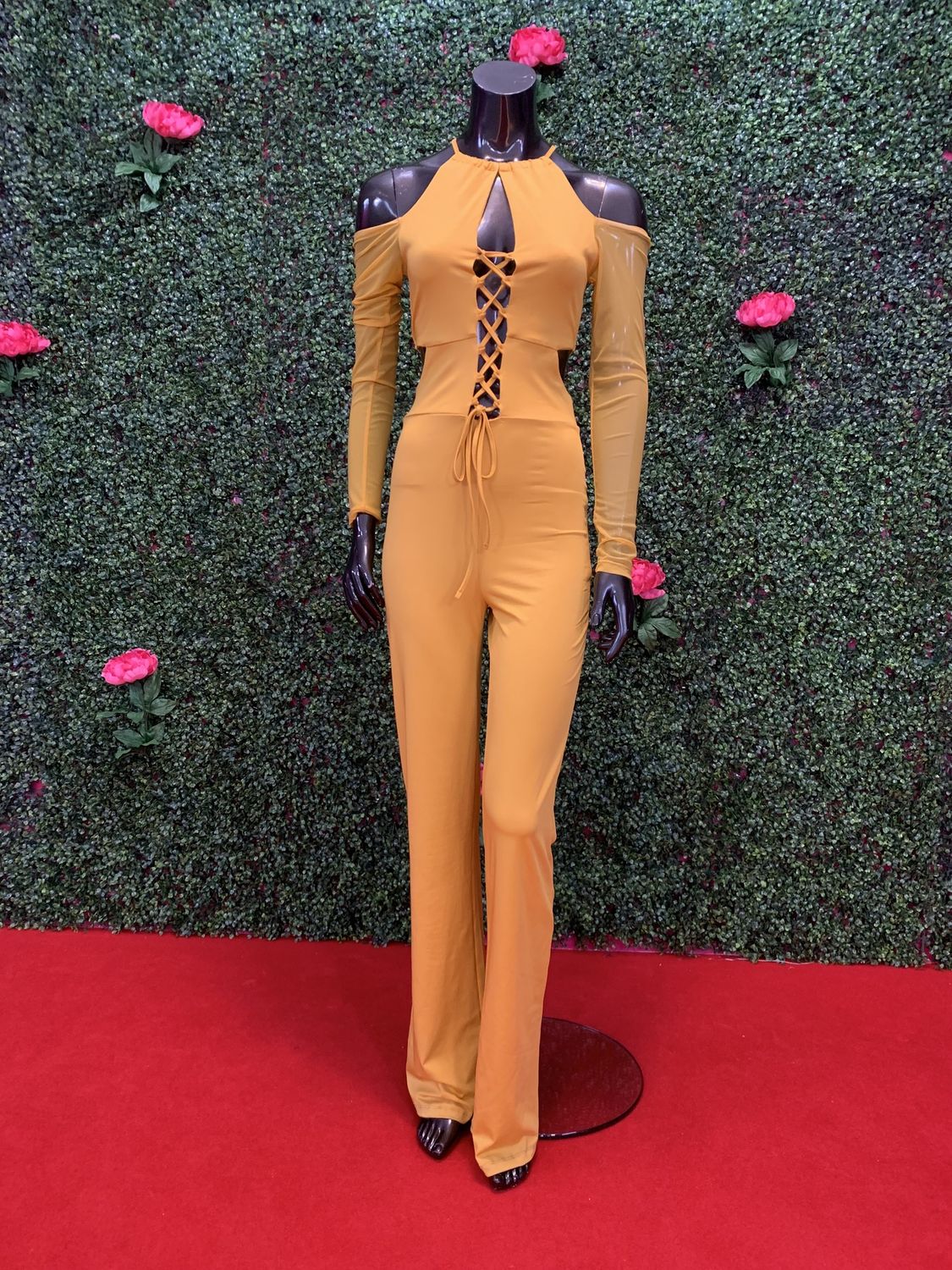 Yellow Criss Cross Jumpsuit