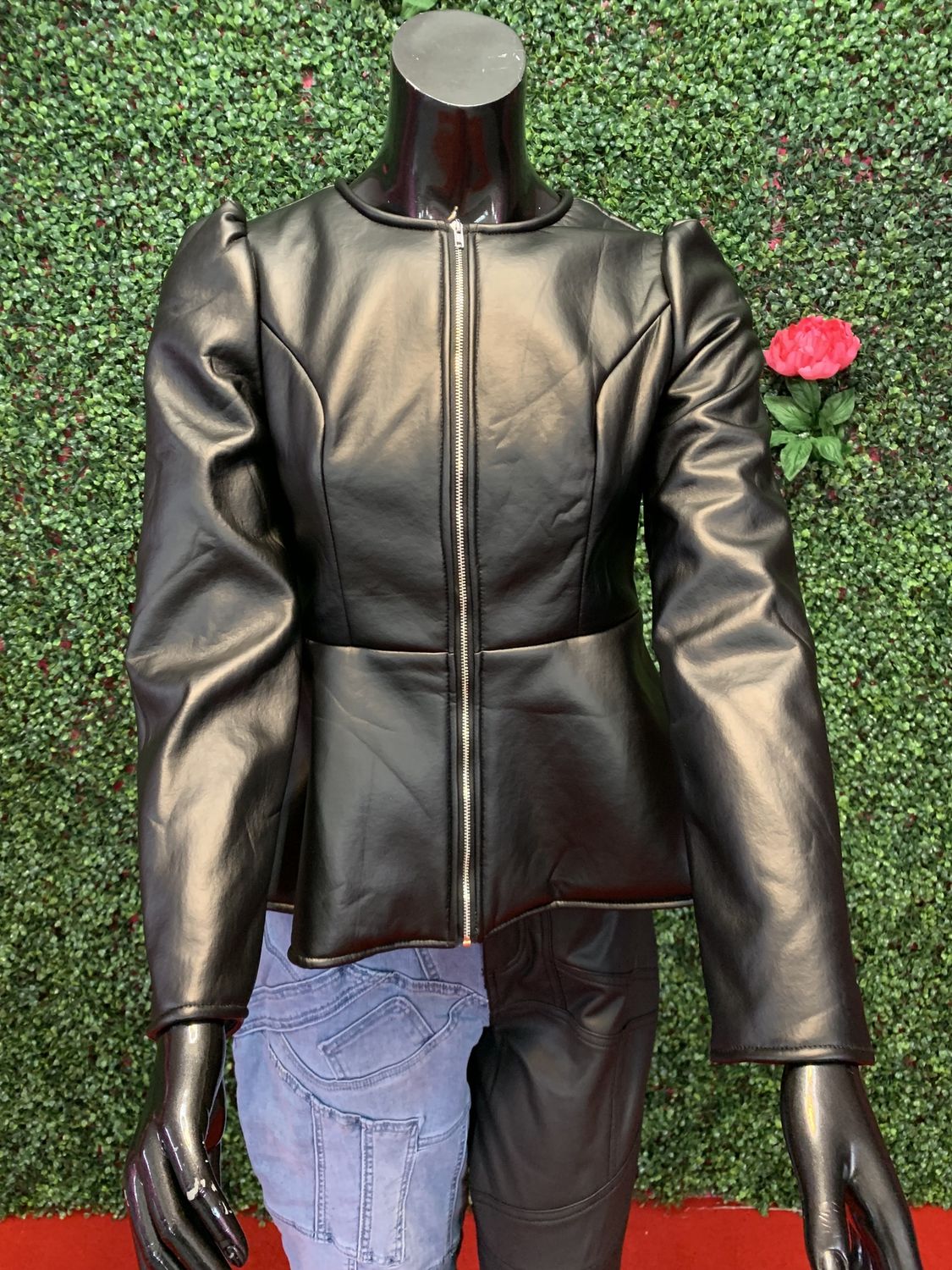 Pepulum Black Faux Leather