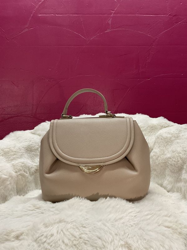 Glam to Go Beige Handbag/Mini Backpack