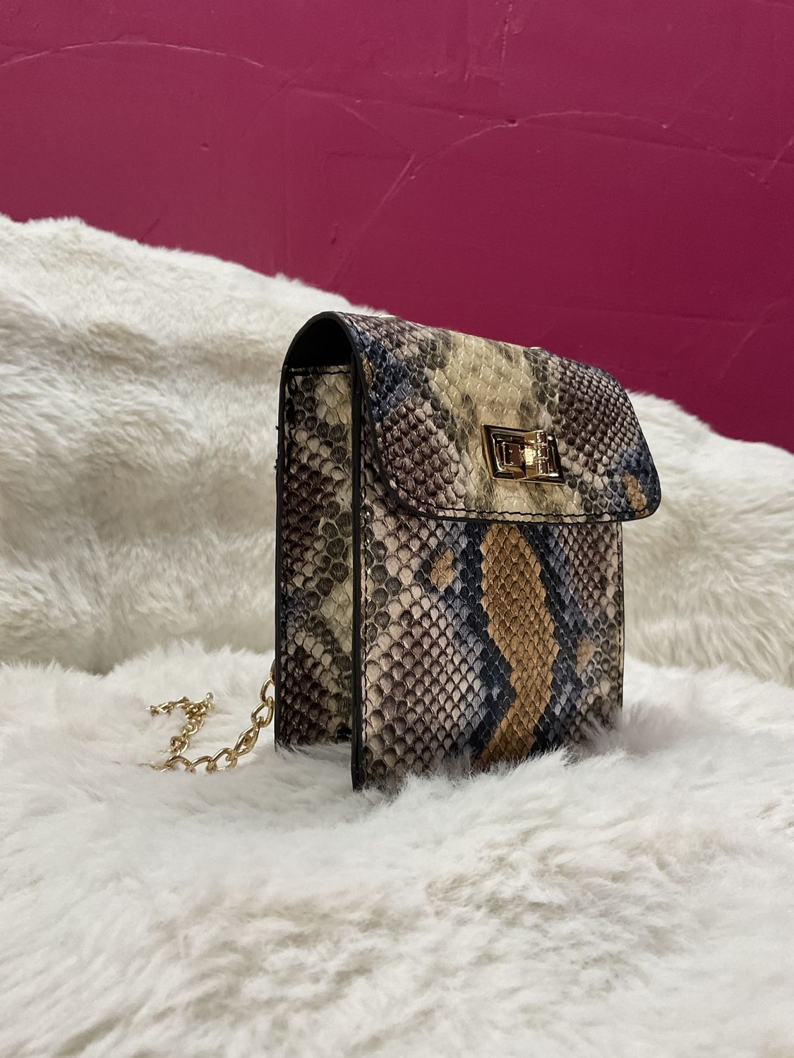Snakeskin  Mini Crossbody