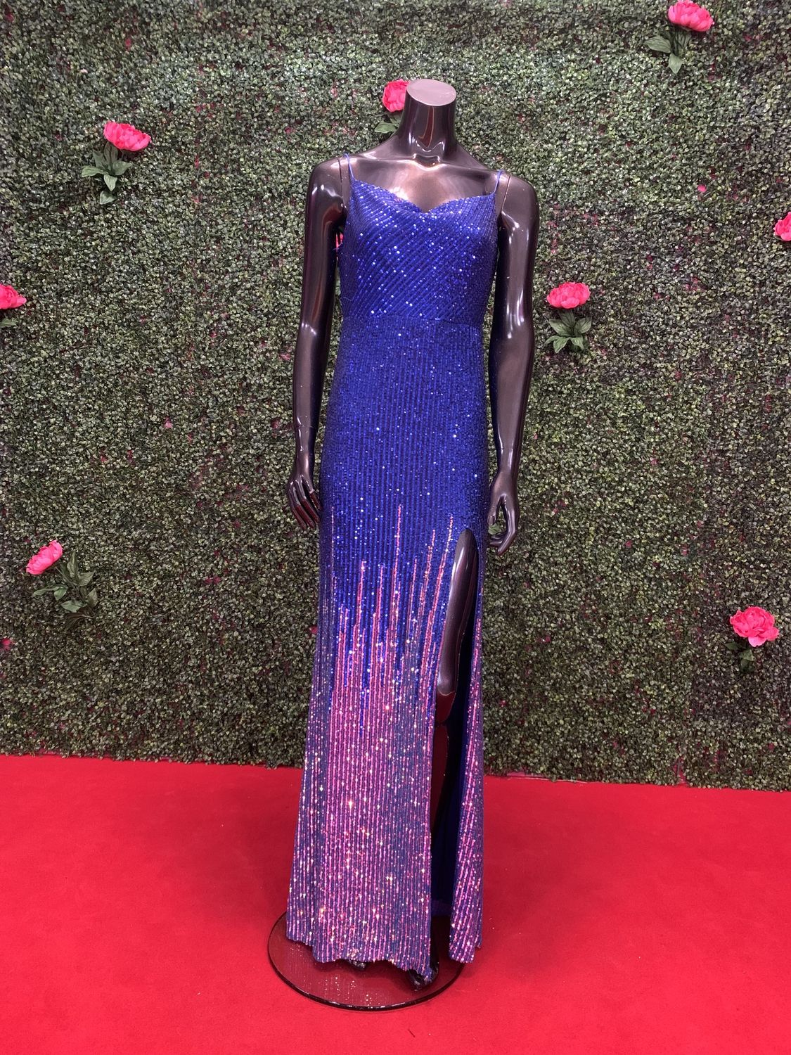 Blue and Pink Glamour Gown