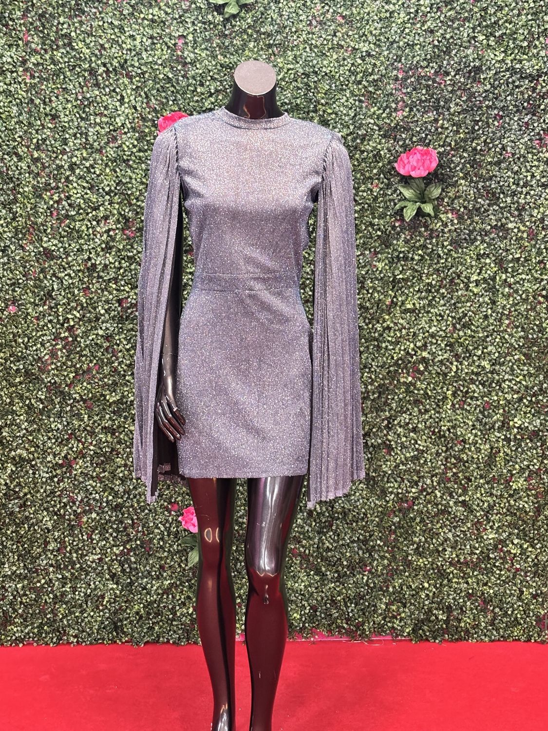 Silver Back Cut-Out Short Gown