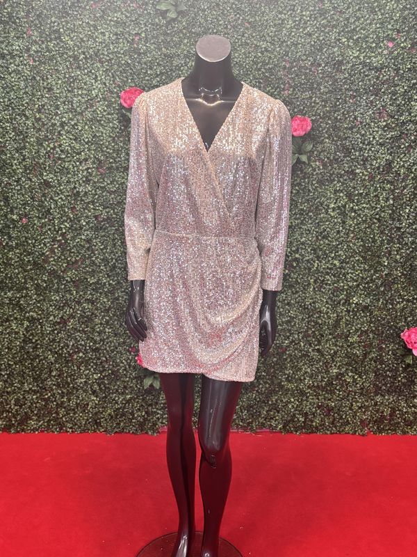 Silver Shimmer V-Neck