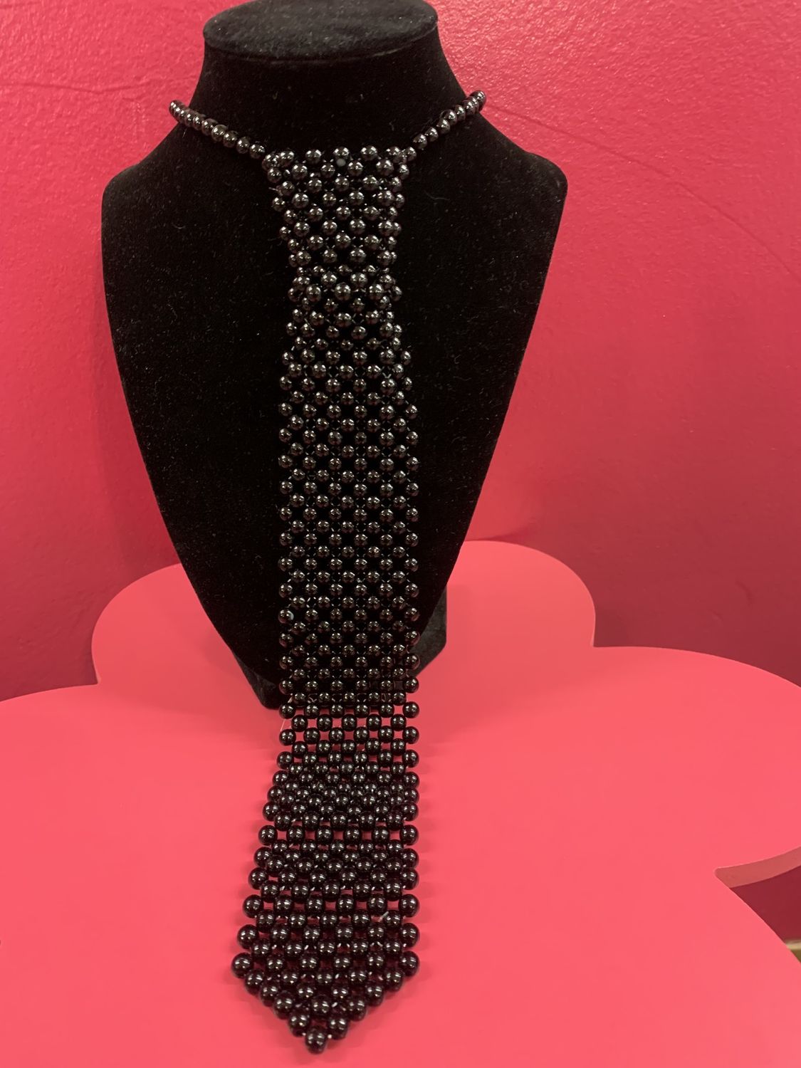 Black Bow Tie Necklace