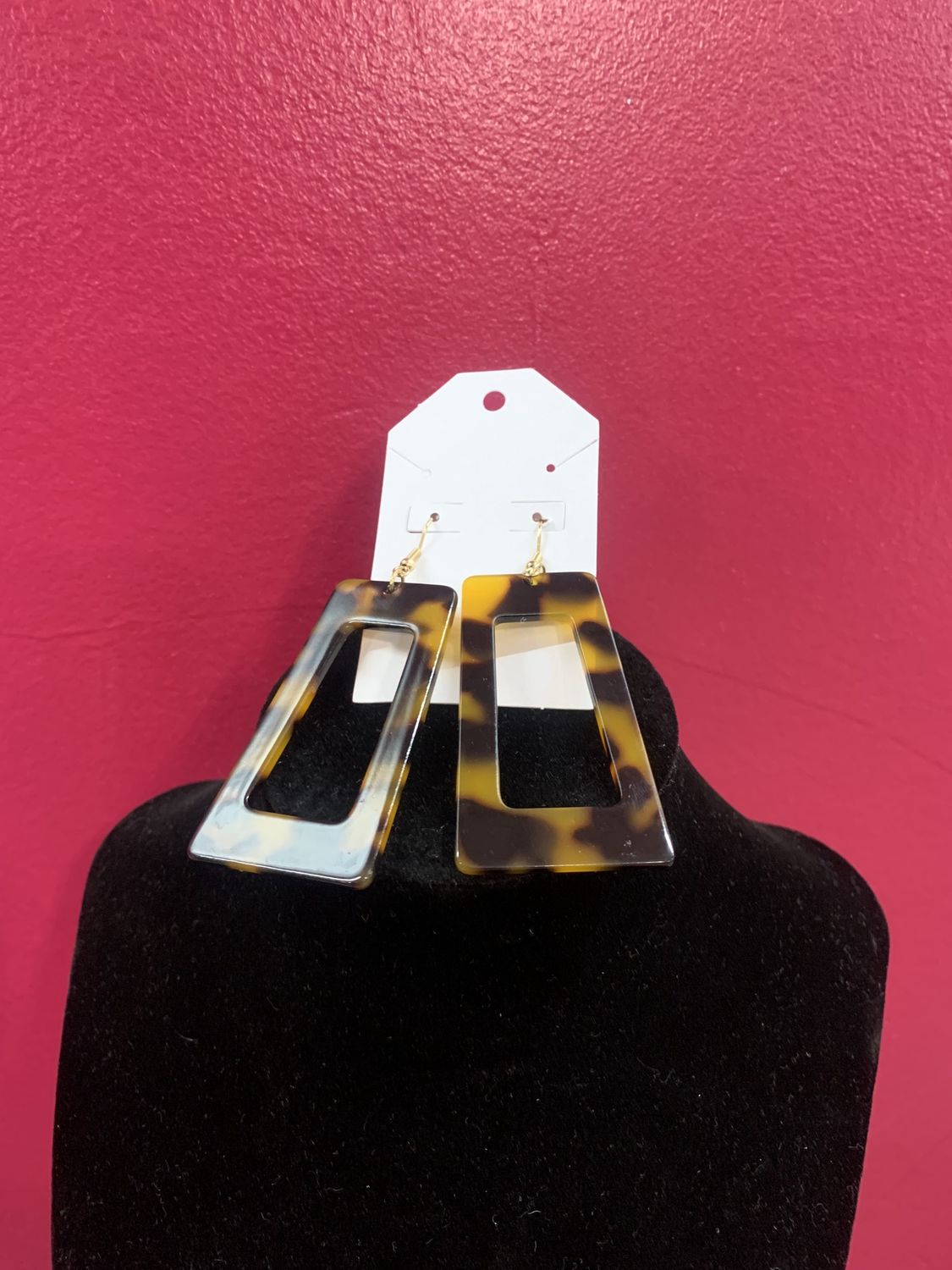 Cheetah Rectangle Earrings