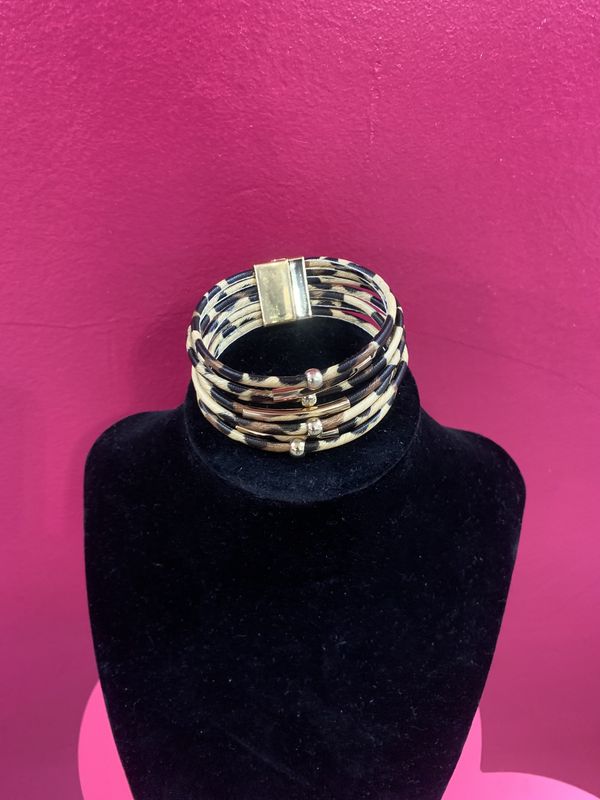 Cheetah and Gold Bracelet