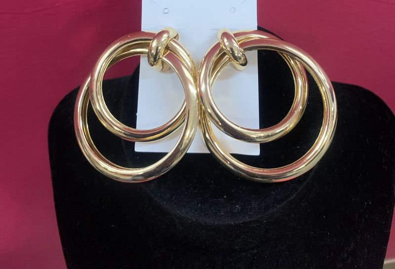 Gold Double Hoop Earrings