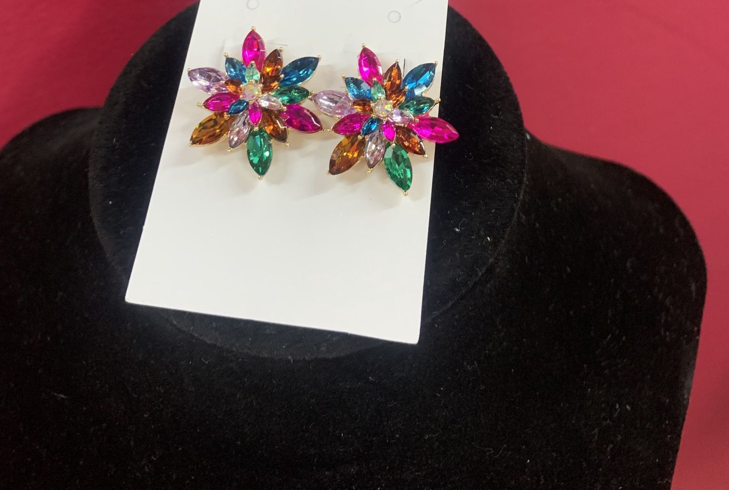 Rainbow Flower Earrings