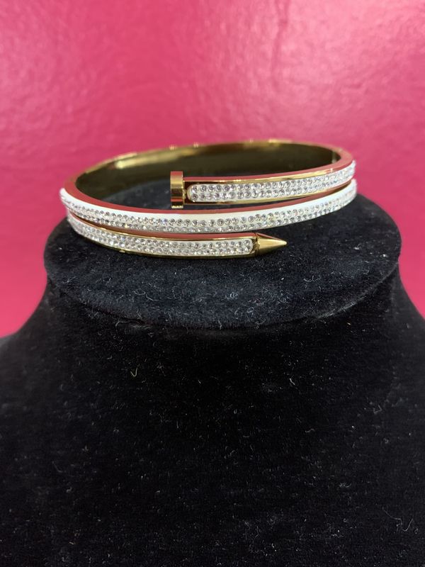 Gold and Silver Snake Bracelet