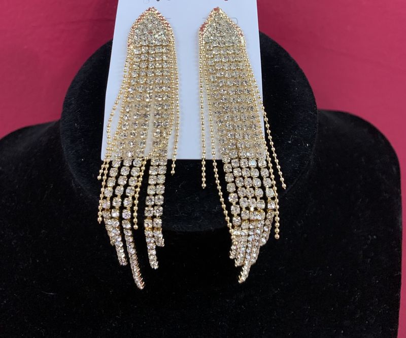 Gold String Earrings