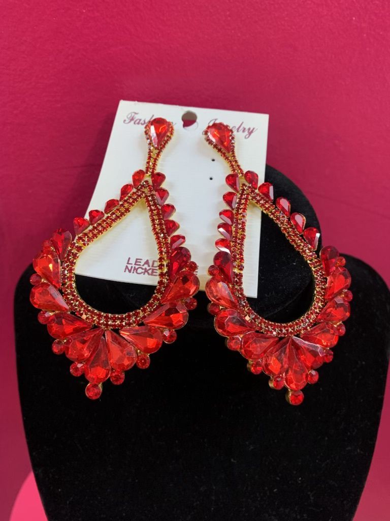 Red Razzle Dazzle Earrings