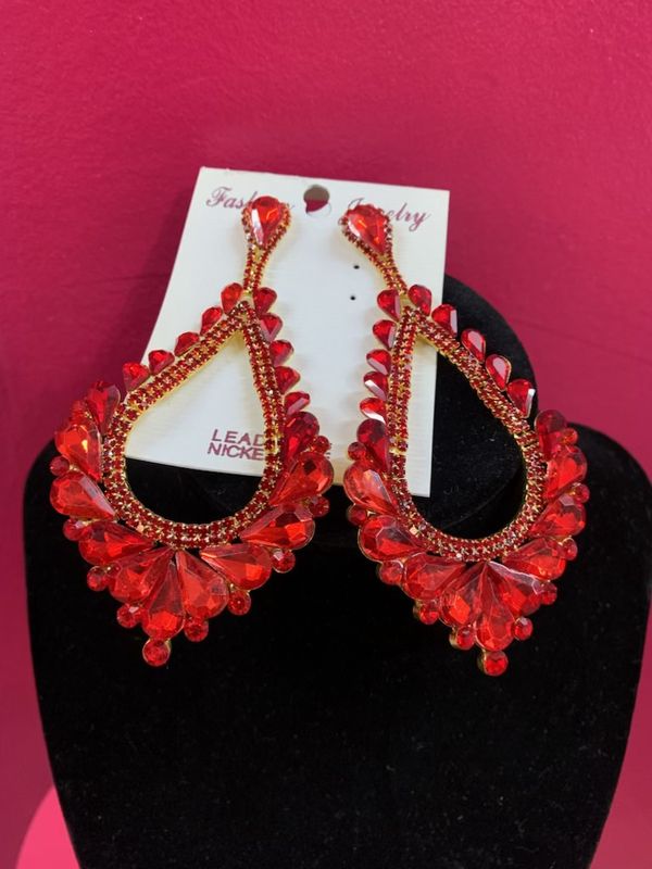 Red Razzle Dazzle Earrings