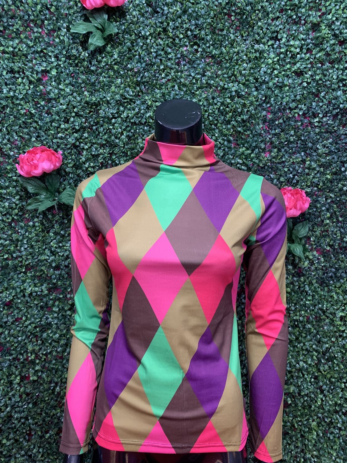 Pink Checkered Long Sleeve