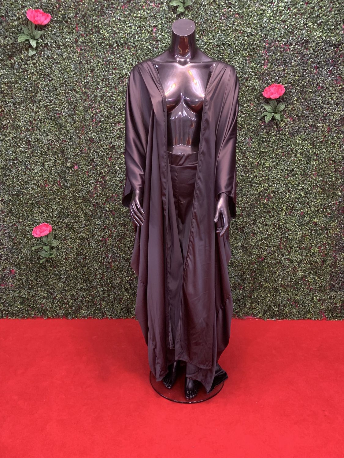 Black Cardigan Pants Set