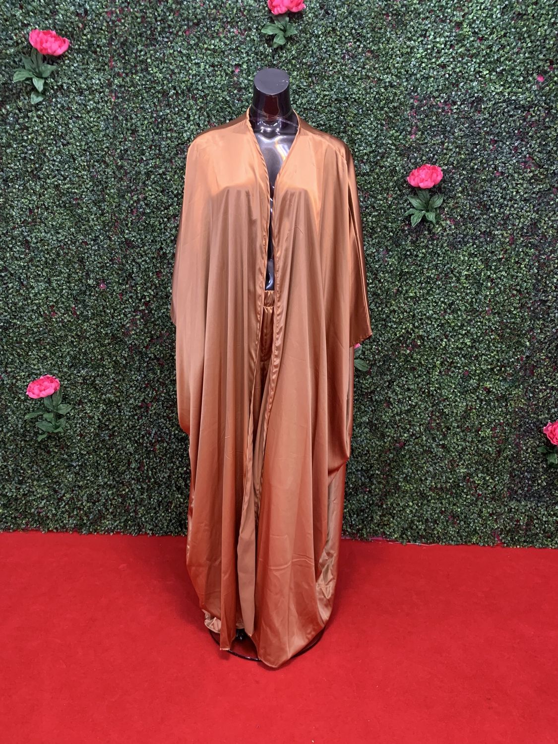 Brown Cardigan Pants Set