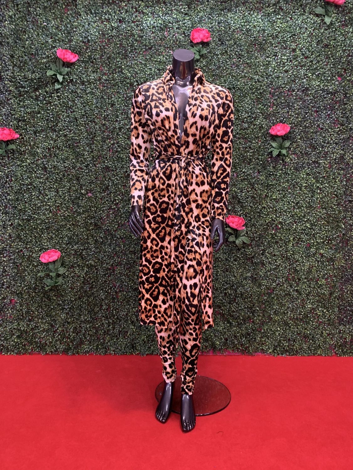 Cheetah Cardigan Pants Set