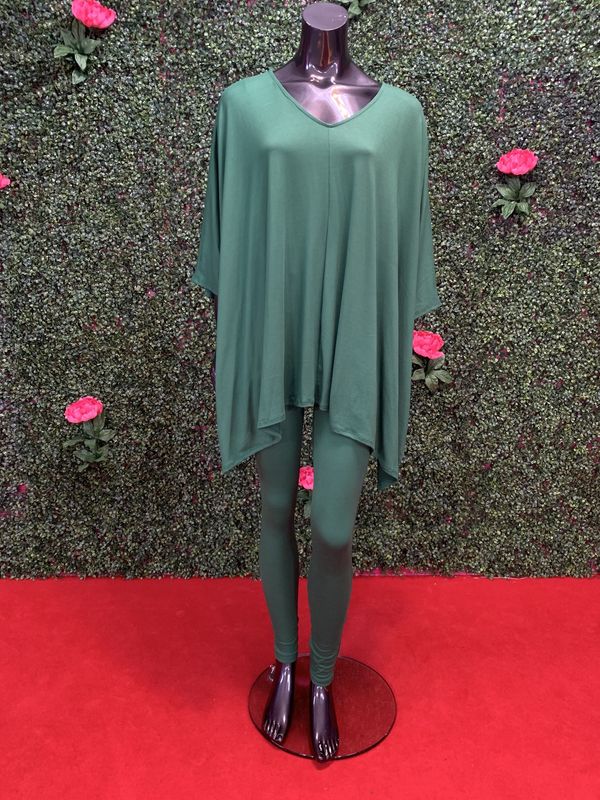 Green Flared Pants Set