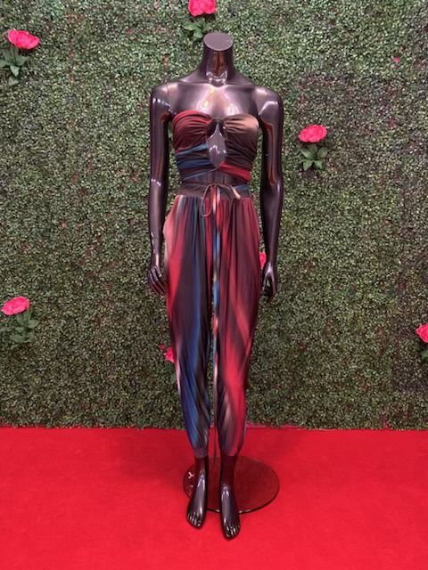 Red and Blue Tie-Dye Set