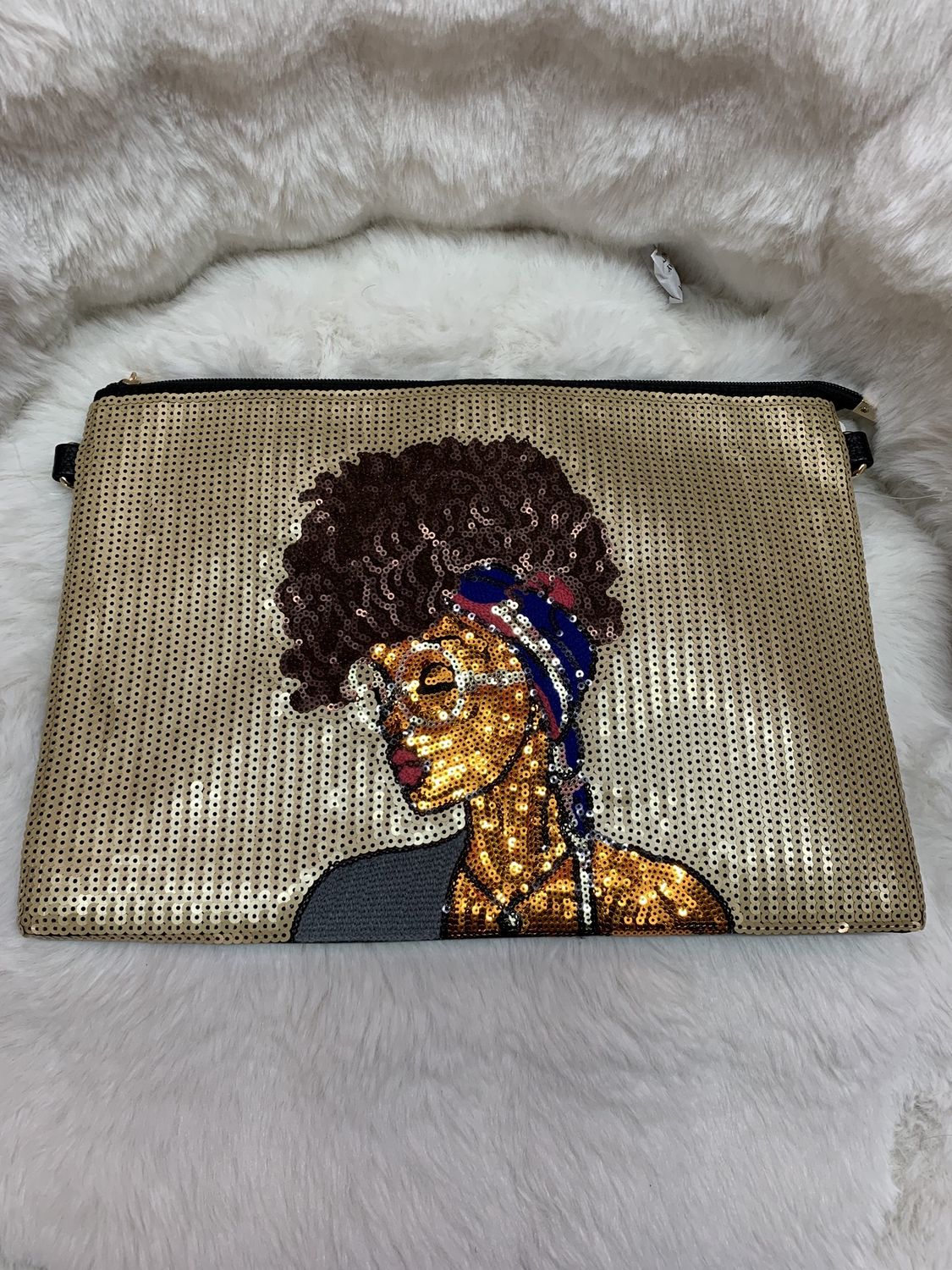 Gold Sparkly Queen Handbag