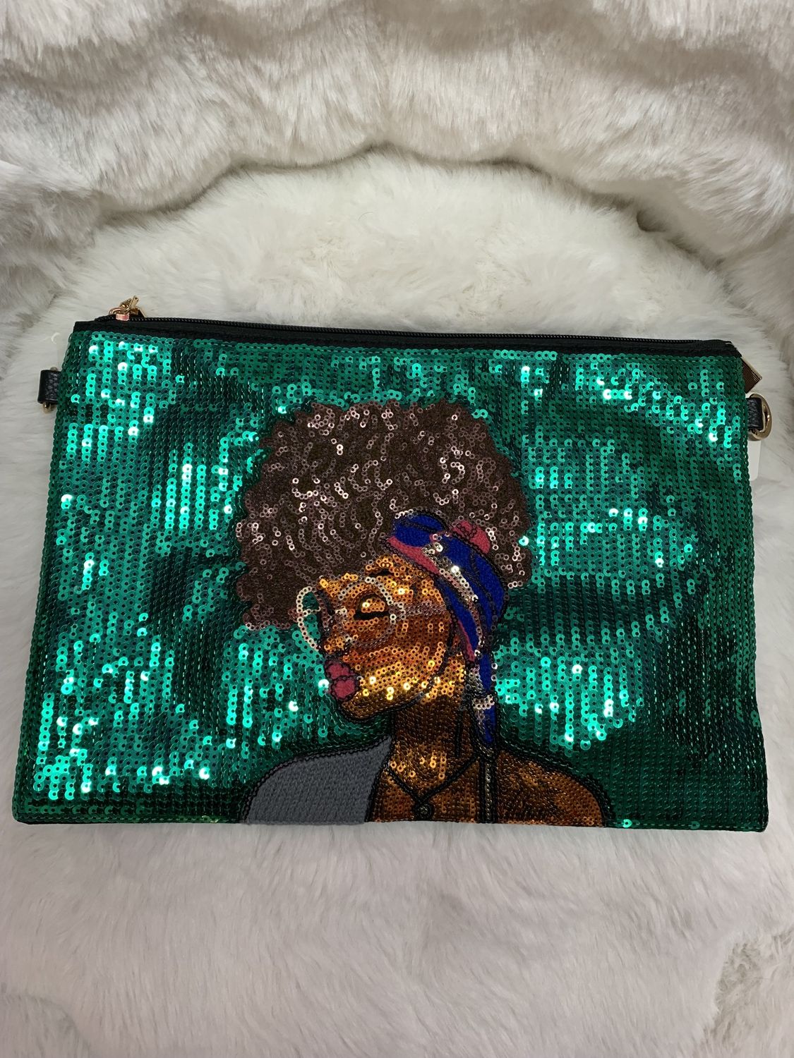 Green Queen Sparkle Handbag
