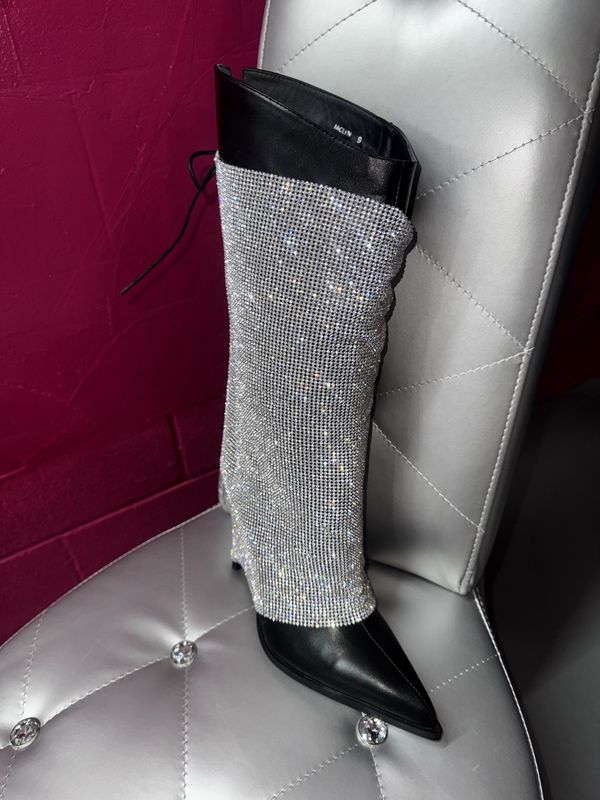 Sparkle Me Black Heel Boot