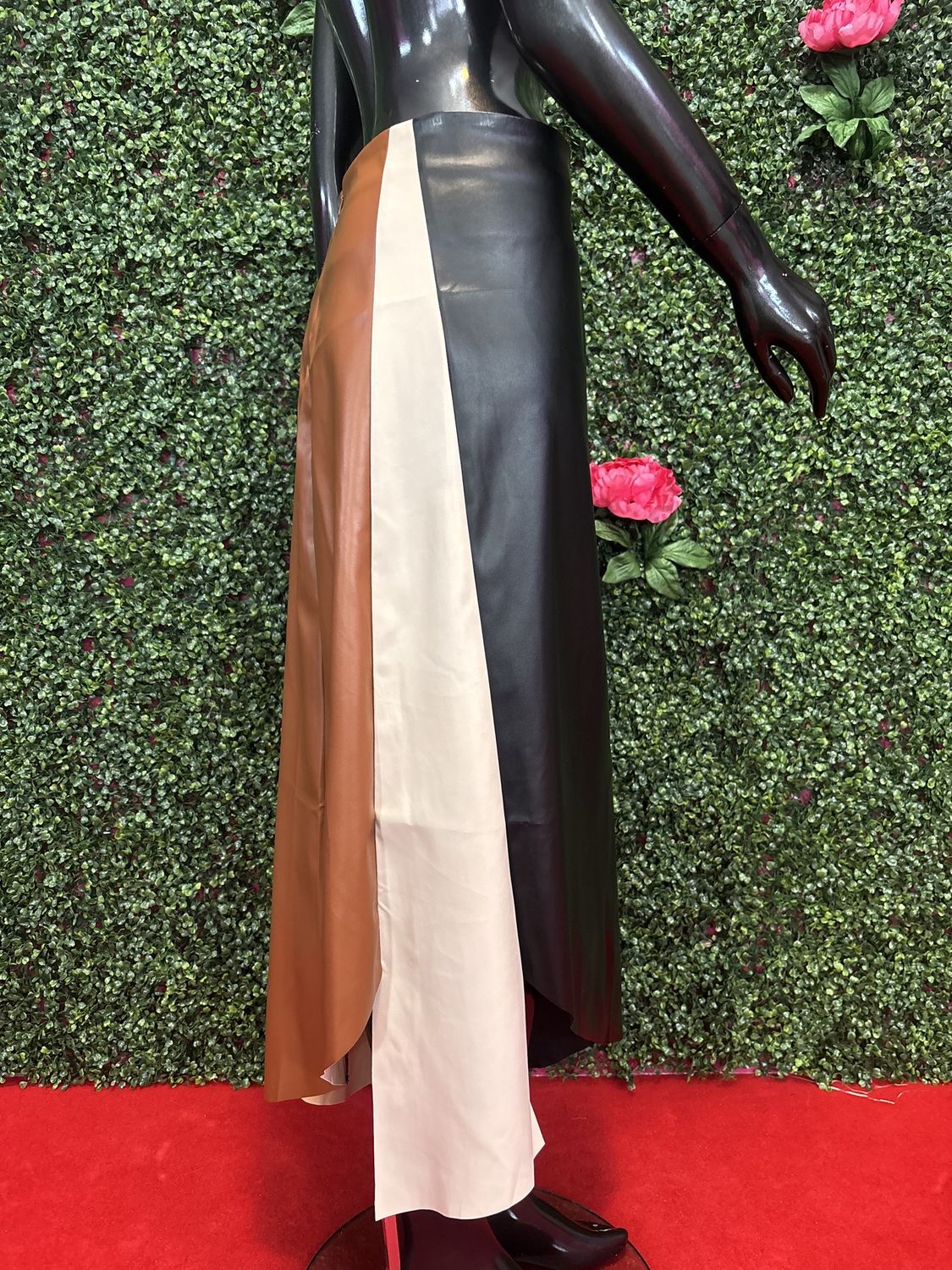 Brown, Tan, and Black Skirt