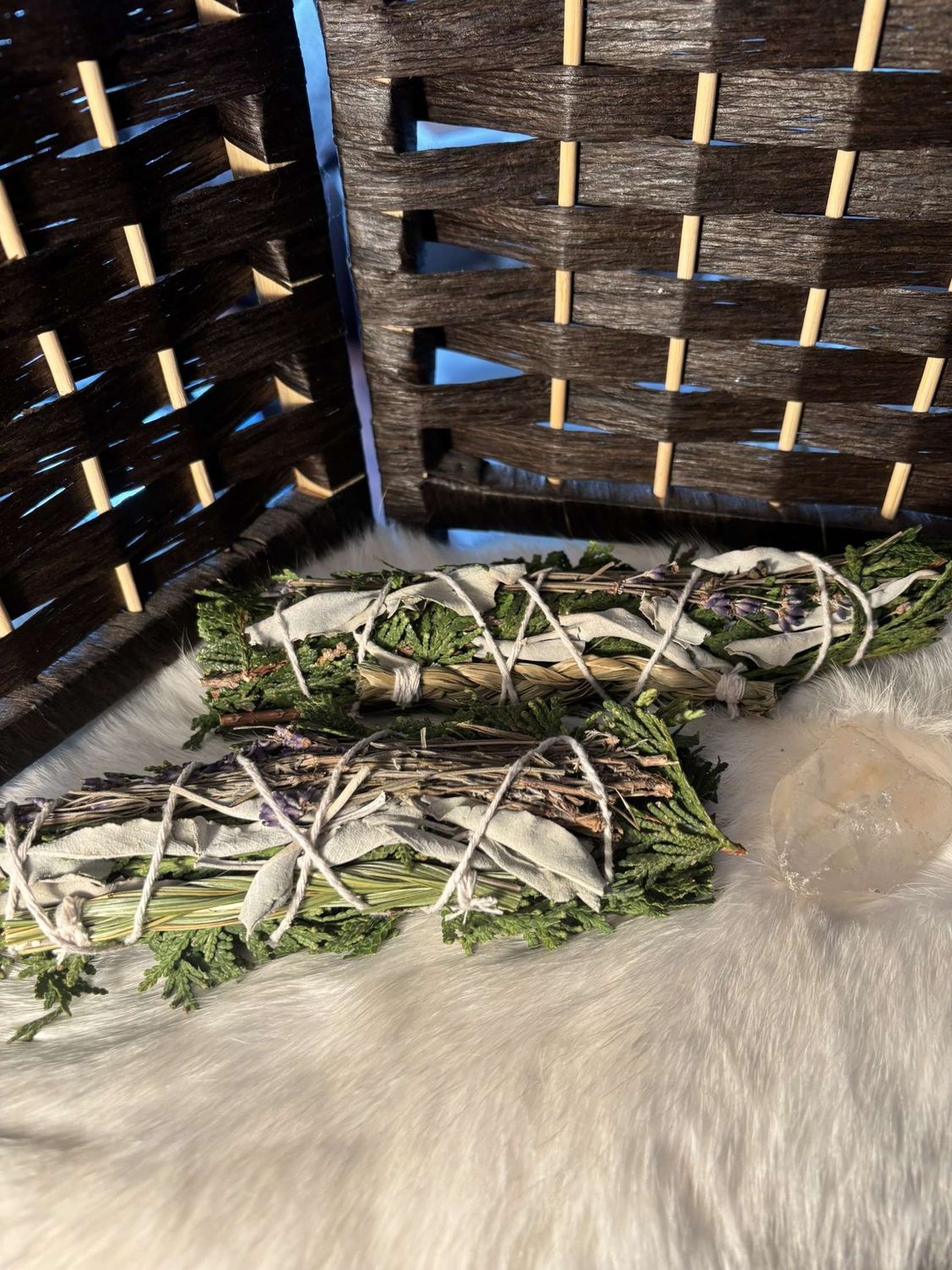 Cedar Smudge Bundles with Sage, Sweetgrass &amp; Lavender