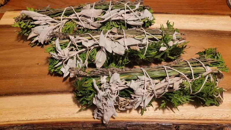 Cedar, Sage, Sweetgrass &amp; Lavender Smudging Wands