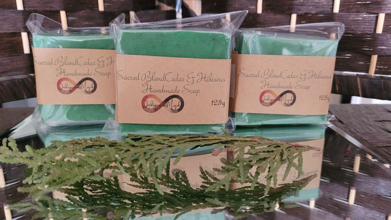 Sacred Blend Cedar &amp; Hibiscus Handmade Soap