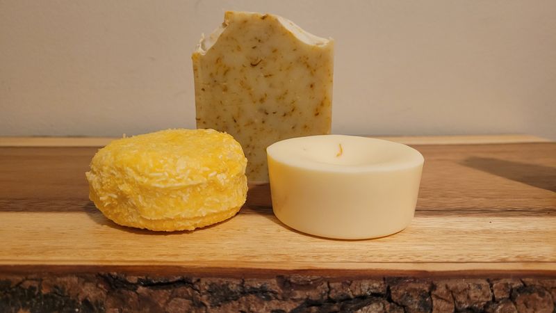 Calendula &amp; Satsuma Handmade Soap, Shampoo &amp; Conditioner