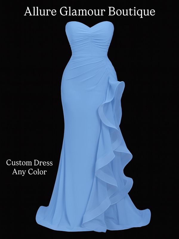 Light Blue Ruffle Dress