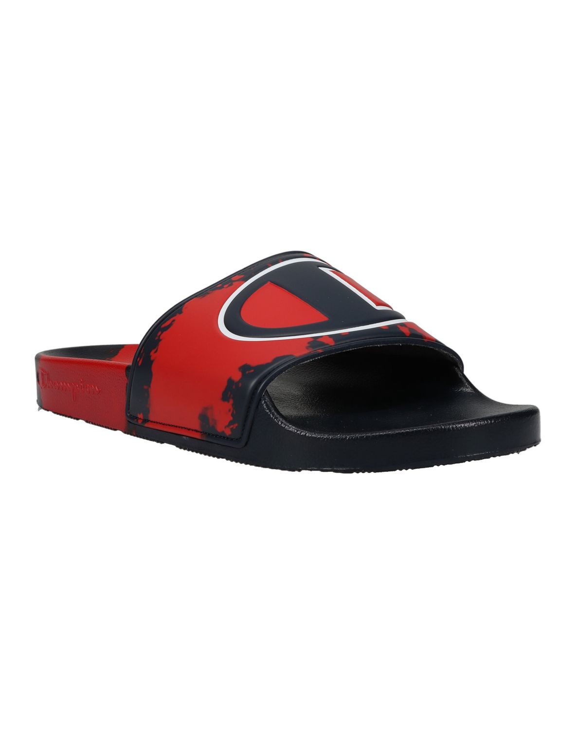 Champion Men&#39;s IPO Surf and Turf Slides, Scarlet/Navy