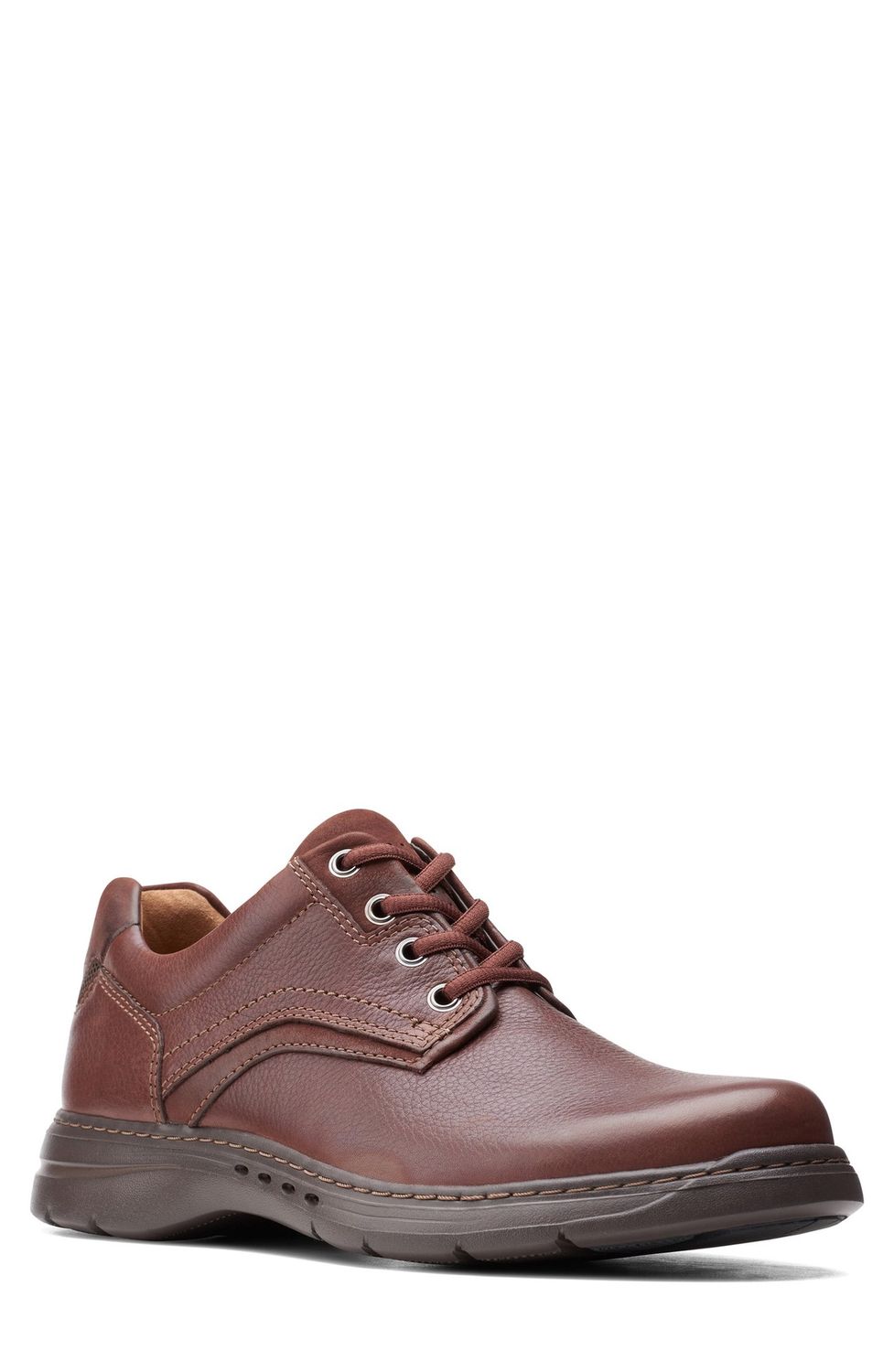 Clarks Un Brawley Pace (Mahogany Tumbled Leather) Men&#39;s Shoes