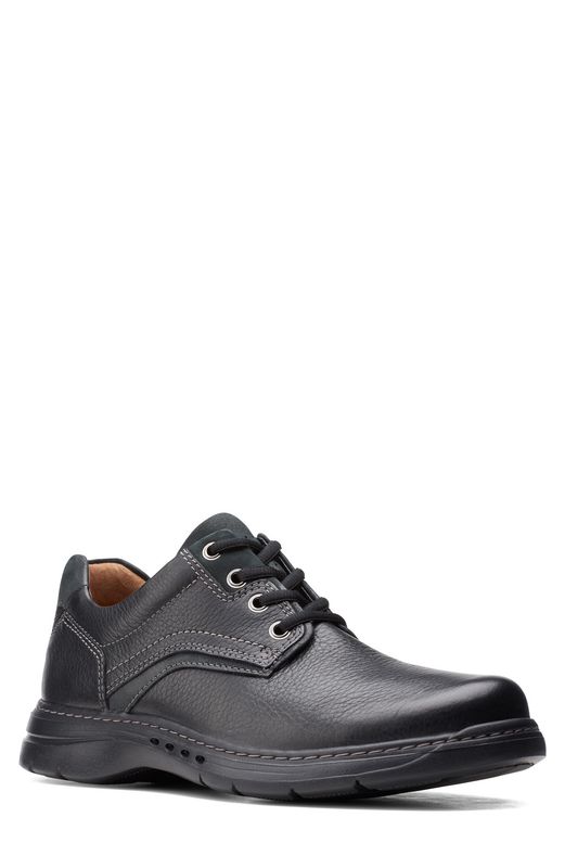 Clarks Un Brawley Pace (Black Tumbled Leather) Men&#39;s Shoes