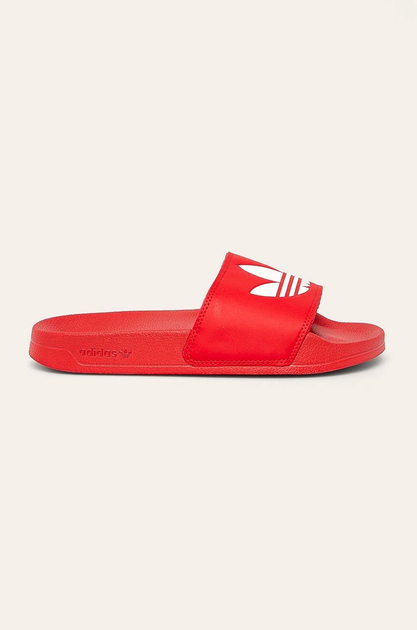 Adidas, Sliders, Male, Red, Size: 10 US Lite Mens Slippers Scarlet/White