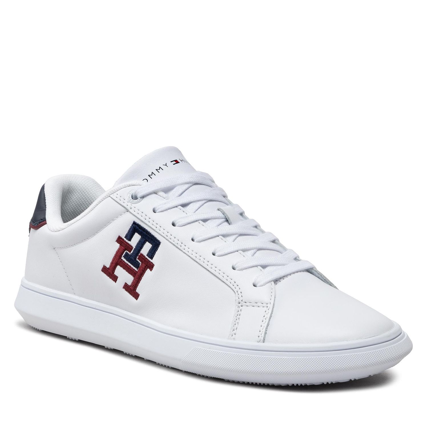 Tommy Hilfiger Cupsole Leather Monogram - White