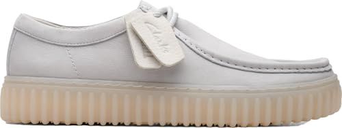 Clarks - Mens Torhill Lo Shoes, Color White Leather